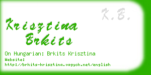 krisztina brkits business card